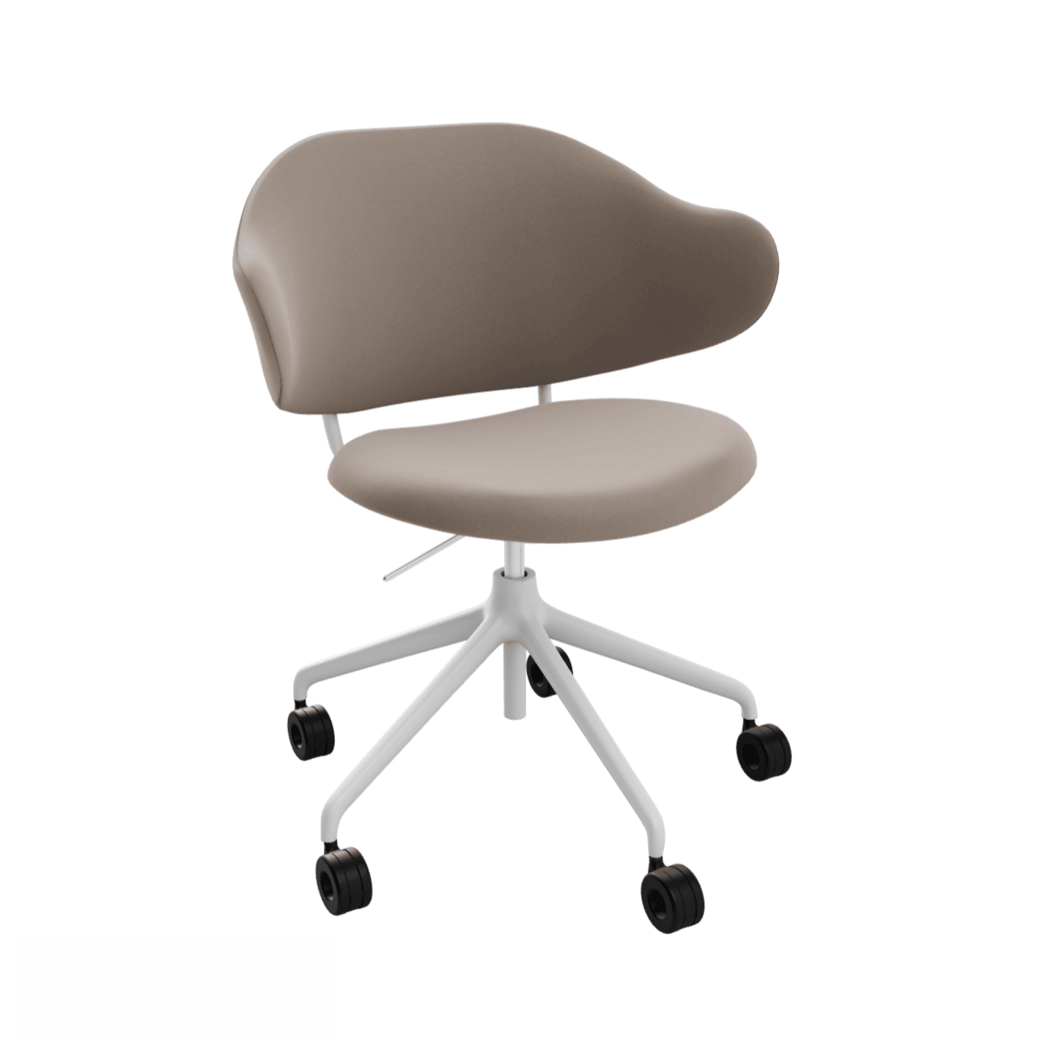 Krzesło biurowe HOLLY piaskowy aksamit Calligaris matowa biel Eye on Design
