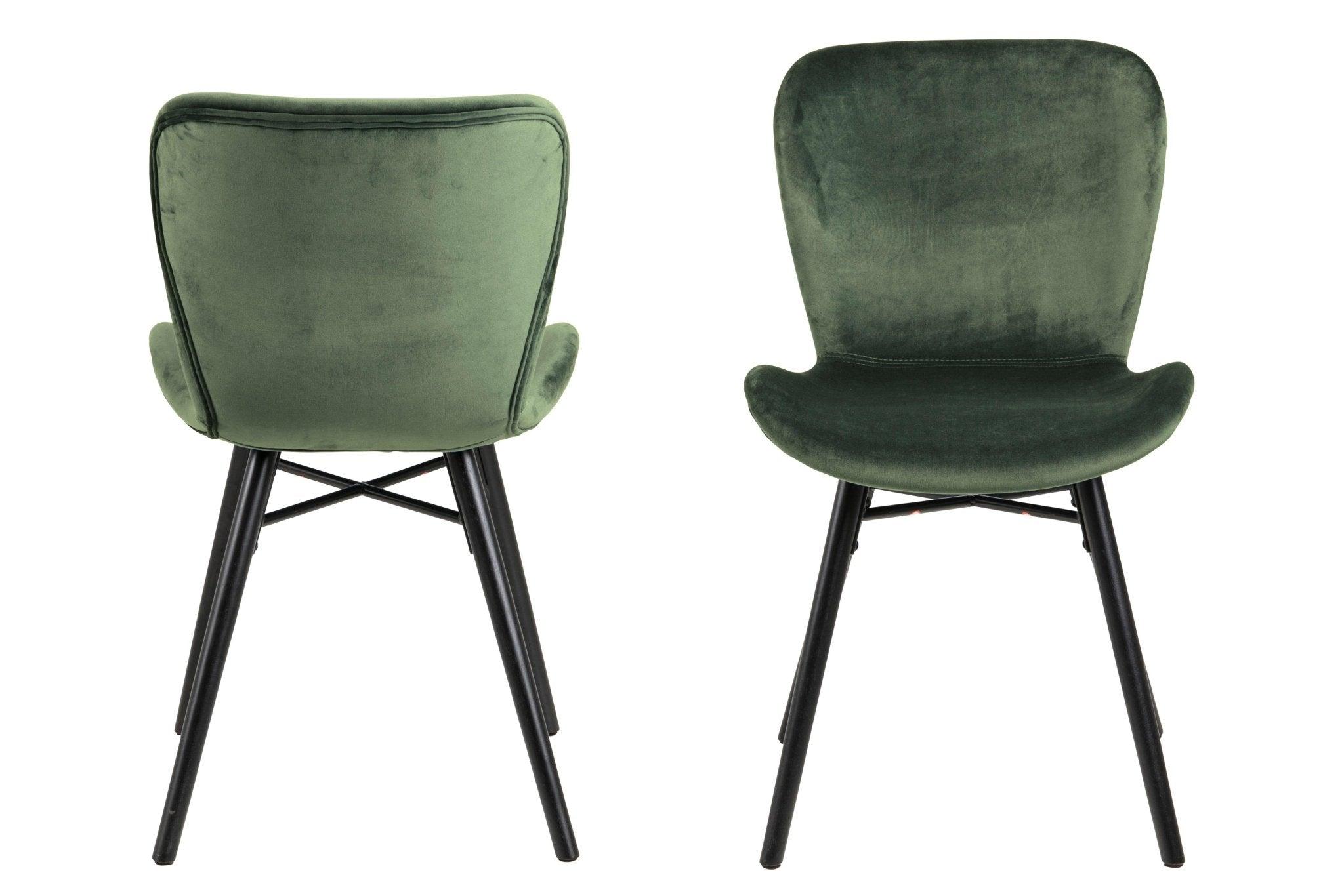 Krzesło BJORN zieleń butelkowa z czarną podstawą Home Essentials Eye on Design