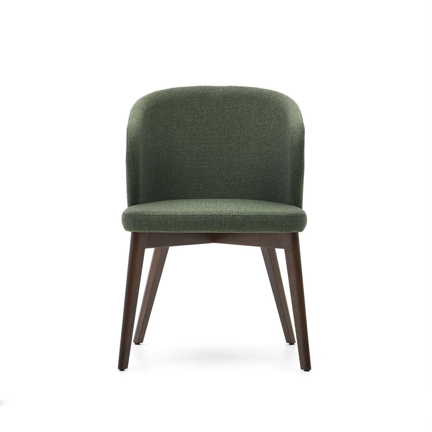 Krzesło DARICE zielony szenil z ciemną podstawą La Forma Eye on Design