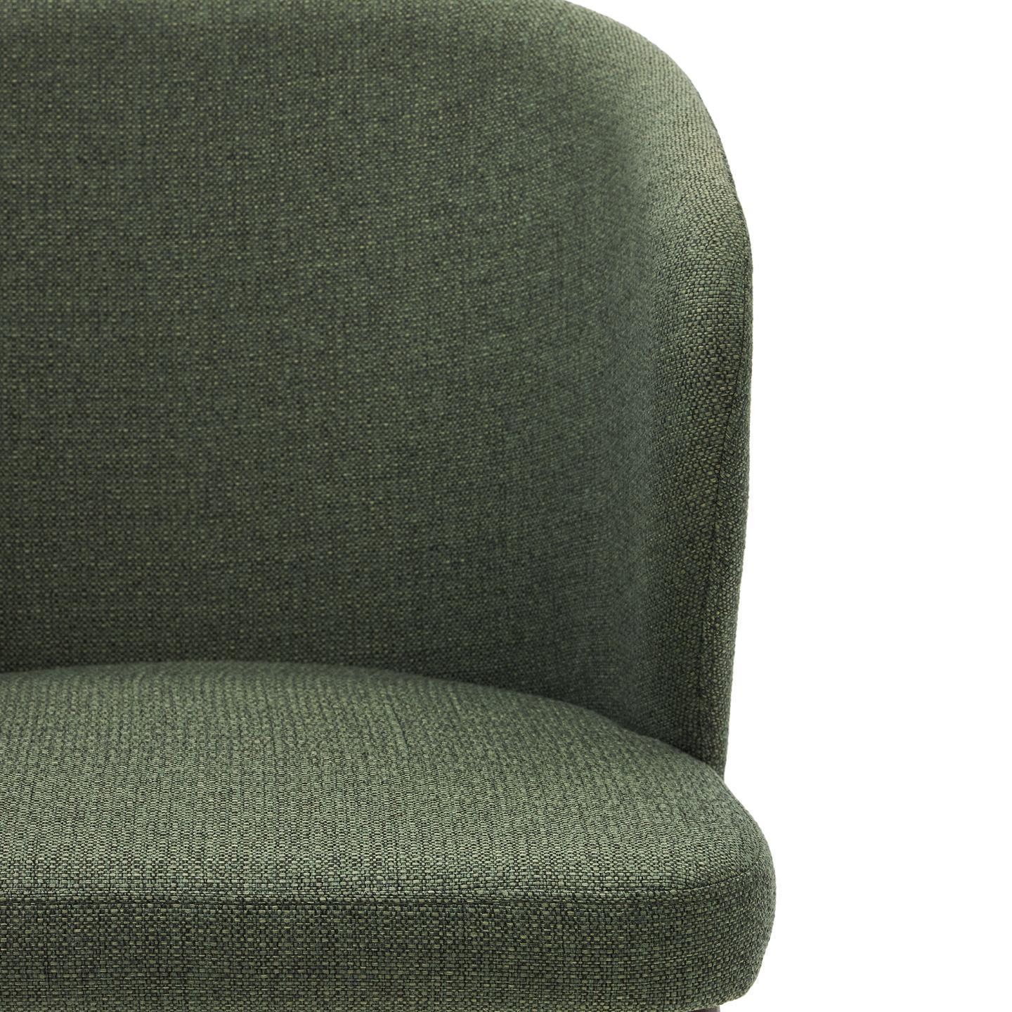 Krzesło DARICE zielony szenil z ciemną podstawą La Forma Eye on Design
