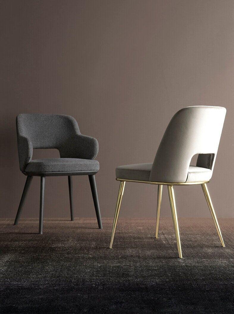 Krzesło FOYER skóra ciemnoszary z metalową podstawą Calligaris Eye on Design