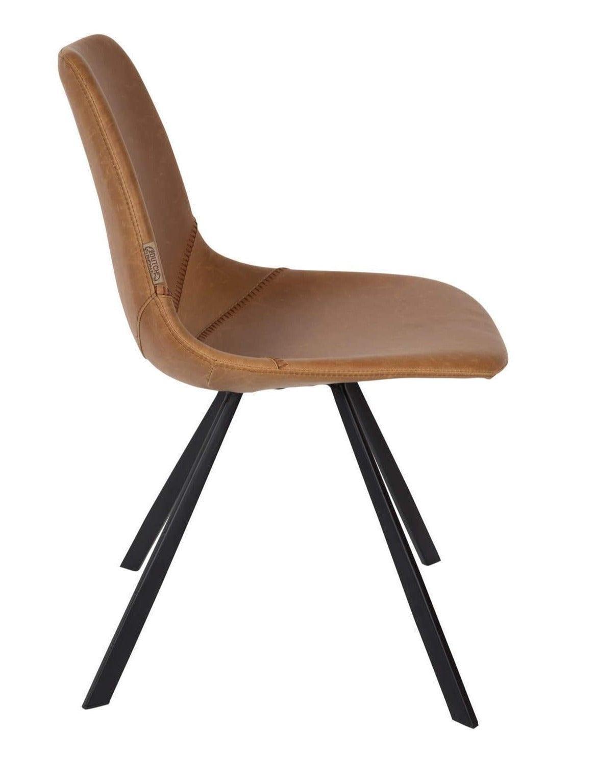 Krzesło FRANKY ekoskóra brązowy Dutchbone Eye on Design