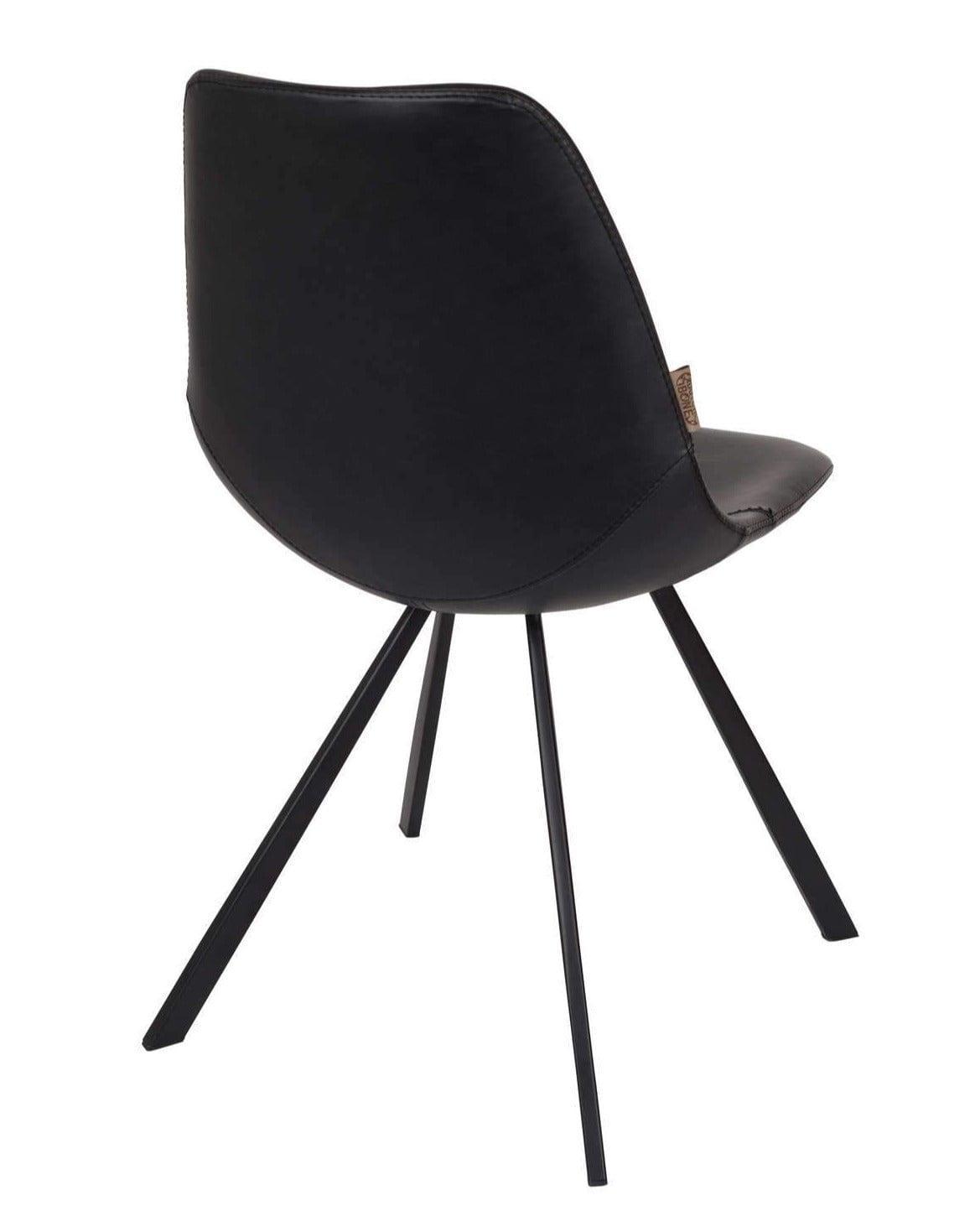 Krzesło FRANKY ekoskóra czarny Dutchbone Eye on Design
