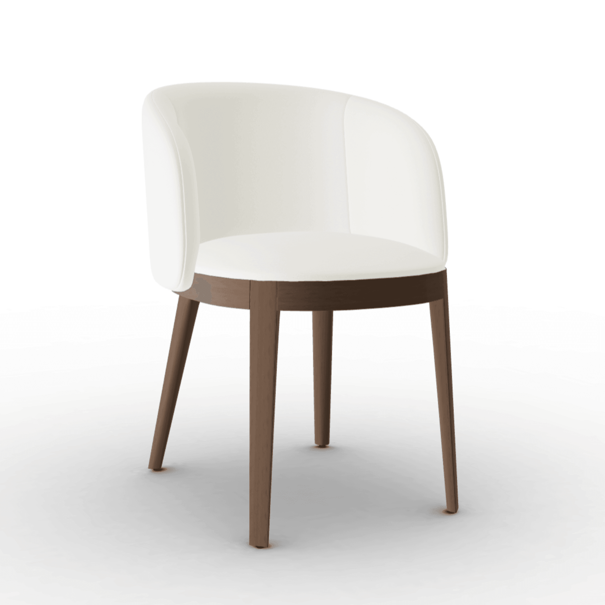 Fotel ADÈL boucle kremowy Calligaris ciemnobrązowa Eye on Design