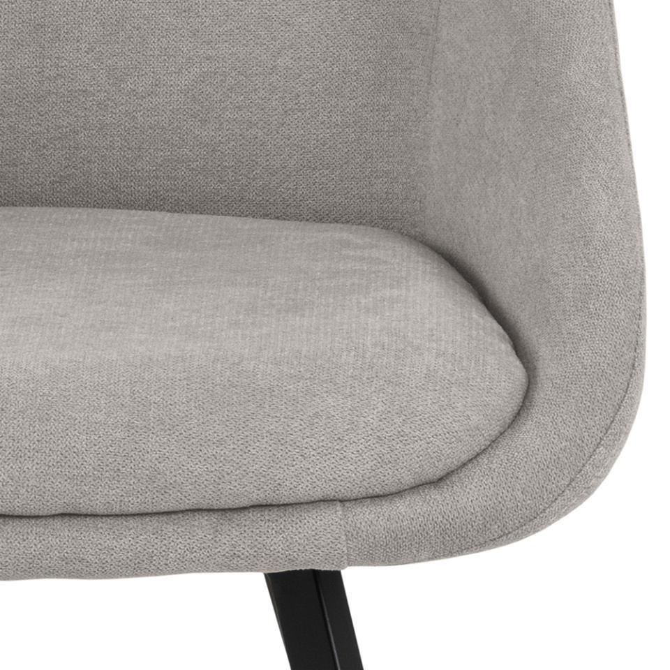 Krzesło LENNARD jasnoszary z czarną podstawą Actona Eye on Design