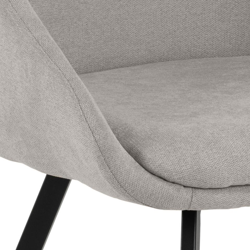 Krzesło LENNARD jasnoszary z czarną podstawą Actona Eye on Design