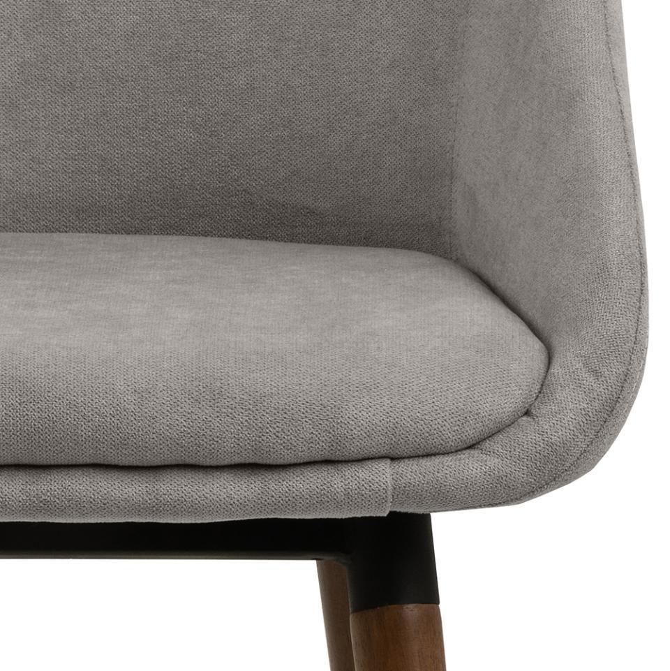Krzesło LENNARD jasnoszary z drewnianą podstawą Actona Eye on Design