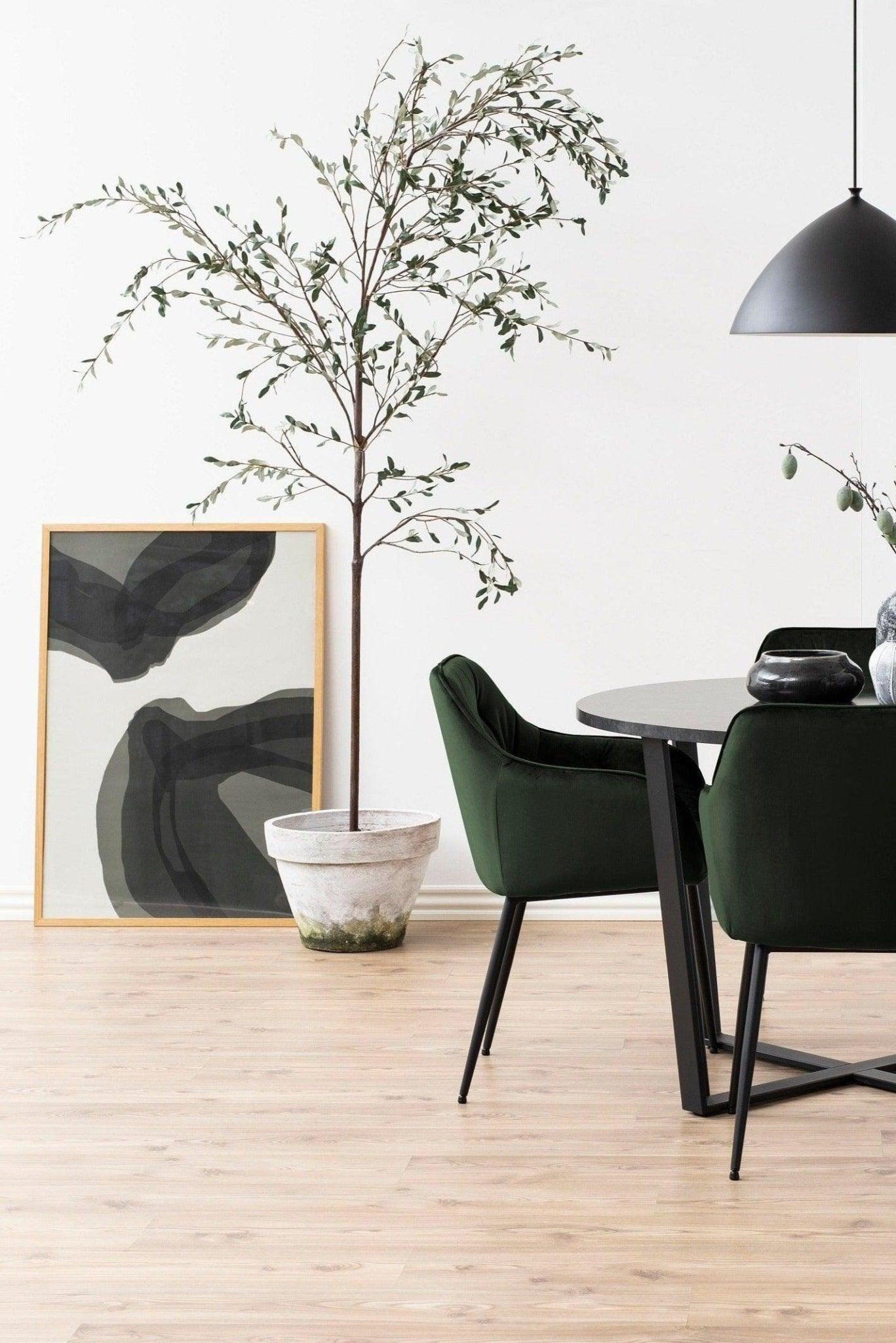 Krzesło LOUI butelkowa zieleń z czarną podstawą Actona Eye on Design