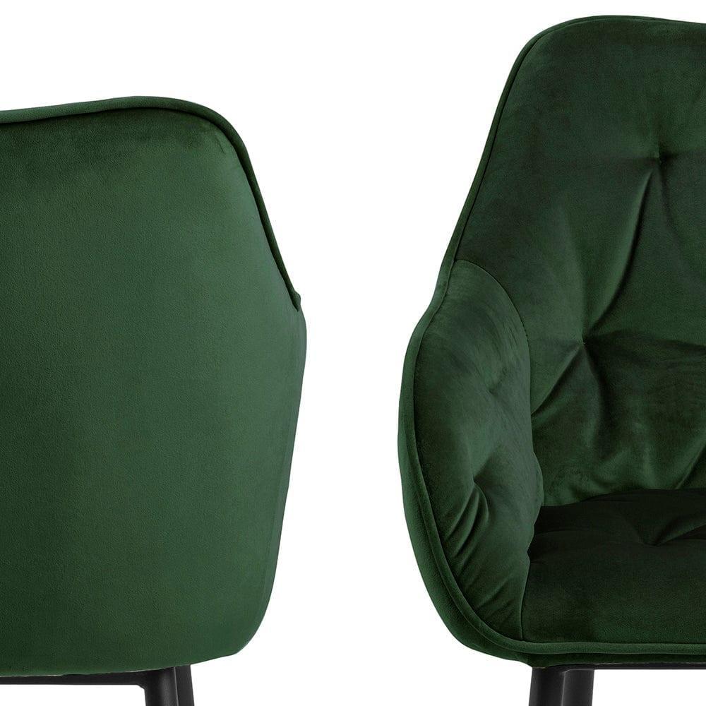 Krzesło LOUI butelkowa zieleń z czarną podstawą Actona Eye on Design