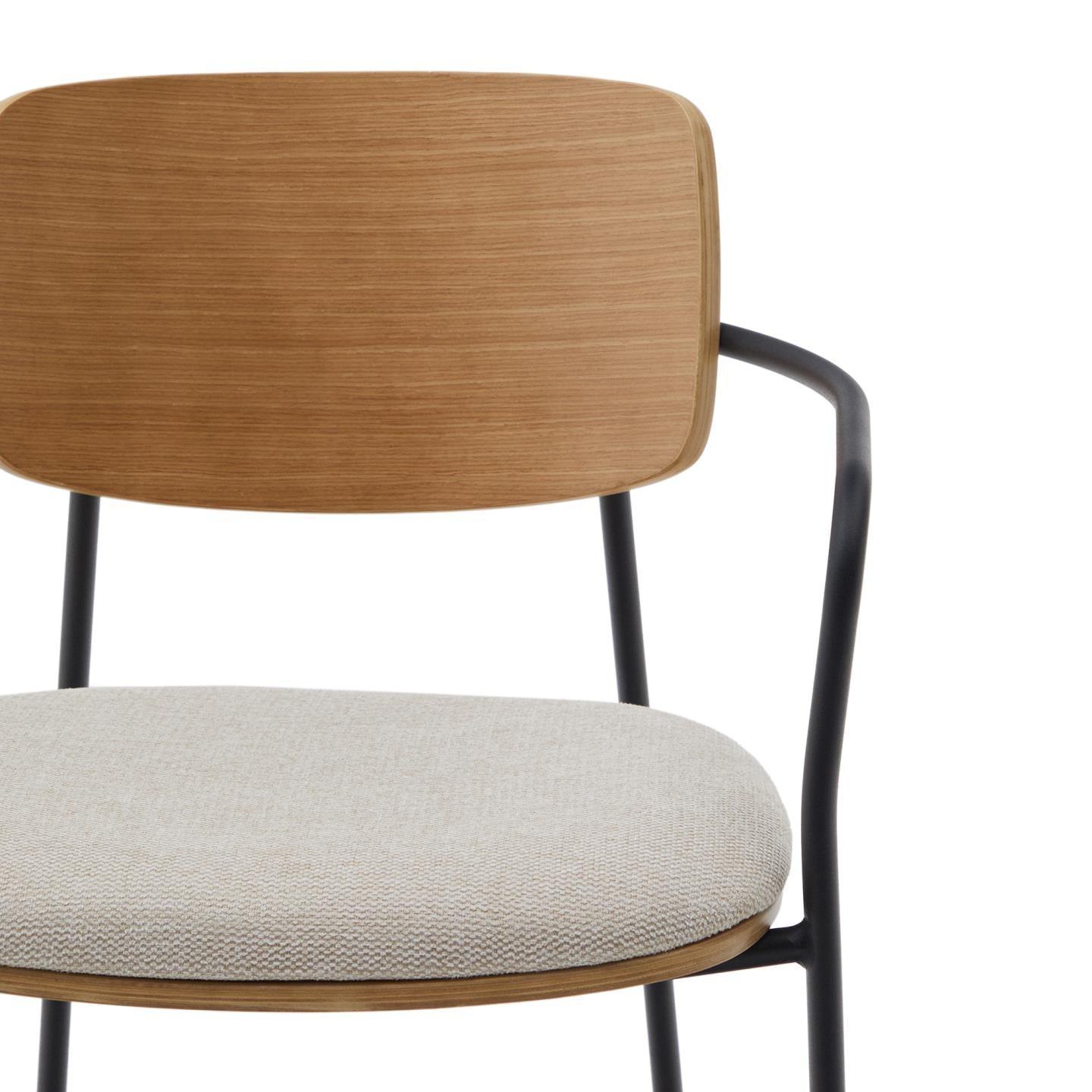Krzesło MAUREEN fornir dębowy z czarną podstawą La Forma Eye on Design