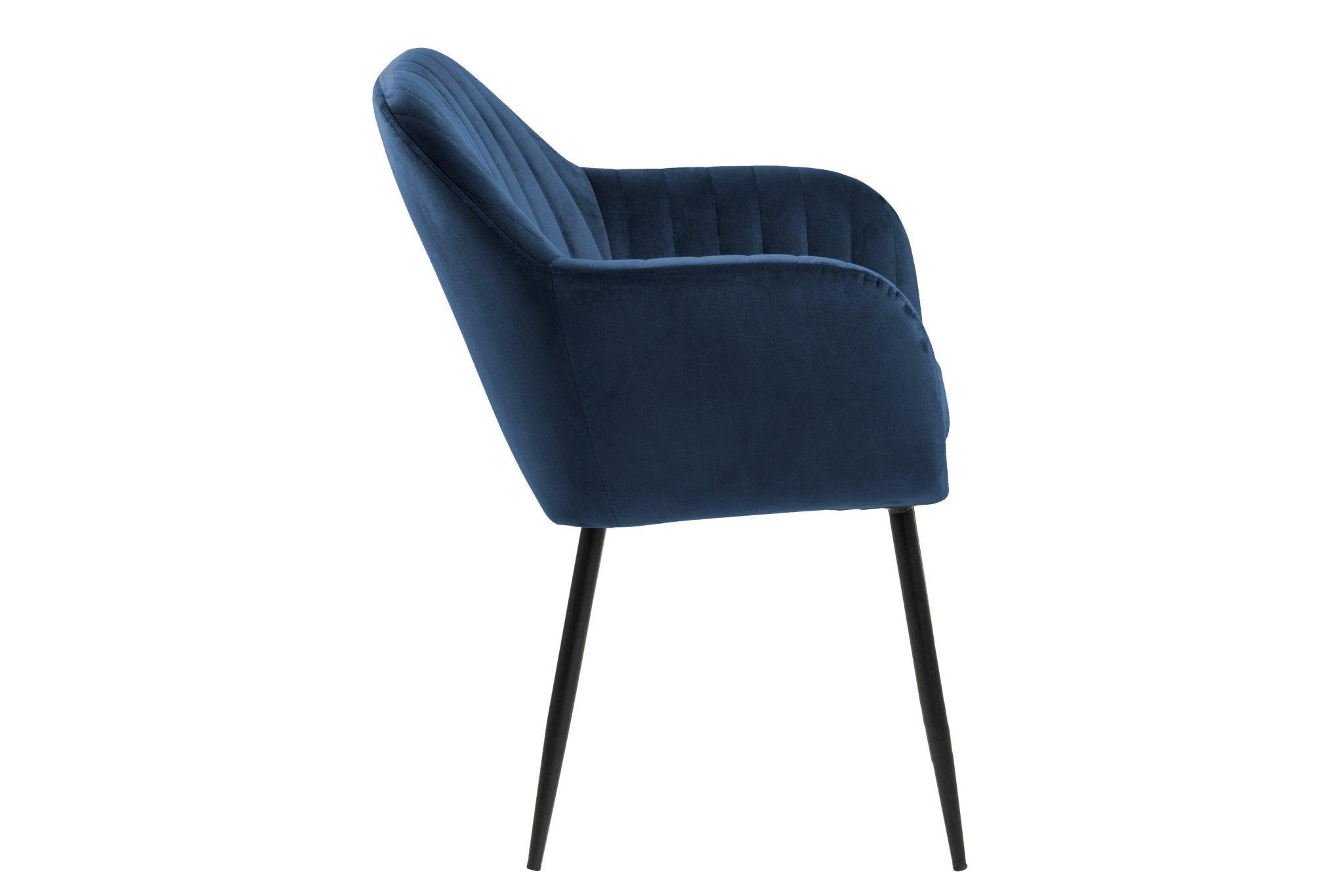 Krzesło MIKKEL ciemnoniebieski z czarną podstawą Home Essentials Eye on Design