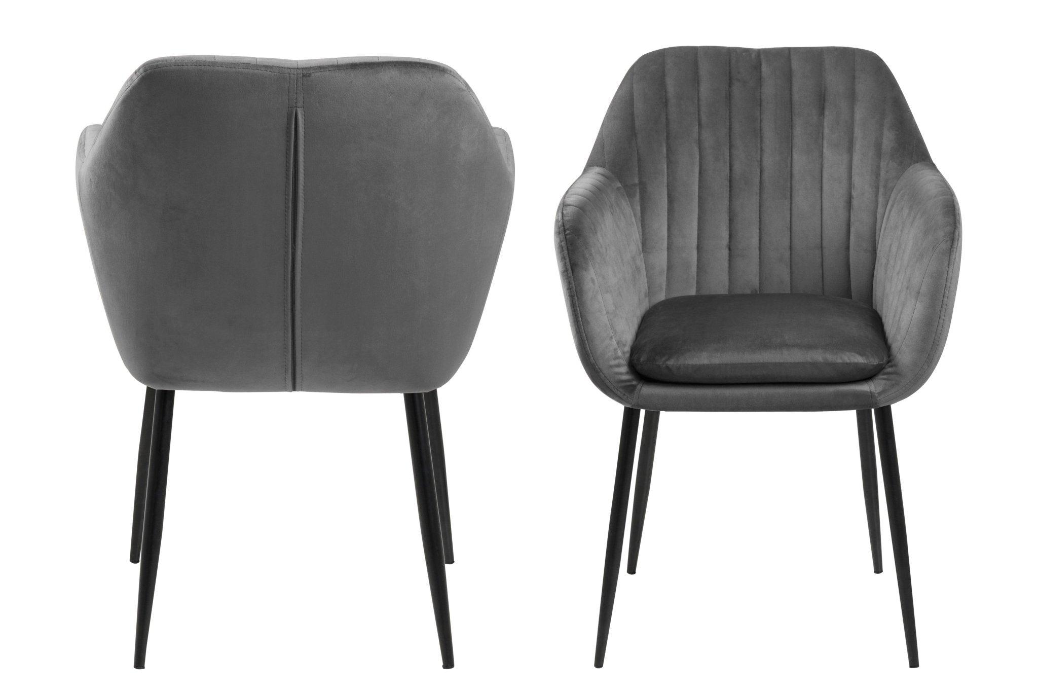 Krzesło MIKKEL ciemnoszary z czarną podstawą Home Essentials Eye on Design
