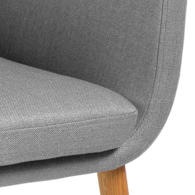 Krzesło MILAS jasnoszary z drewnianą podstawą Actona Eye on Design