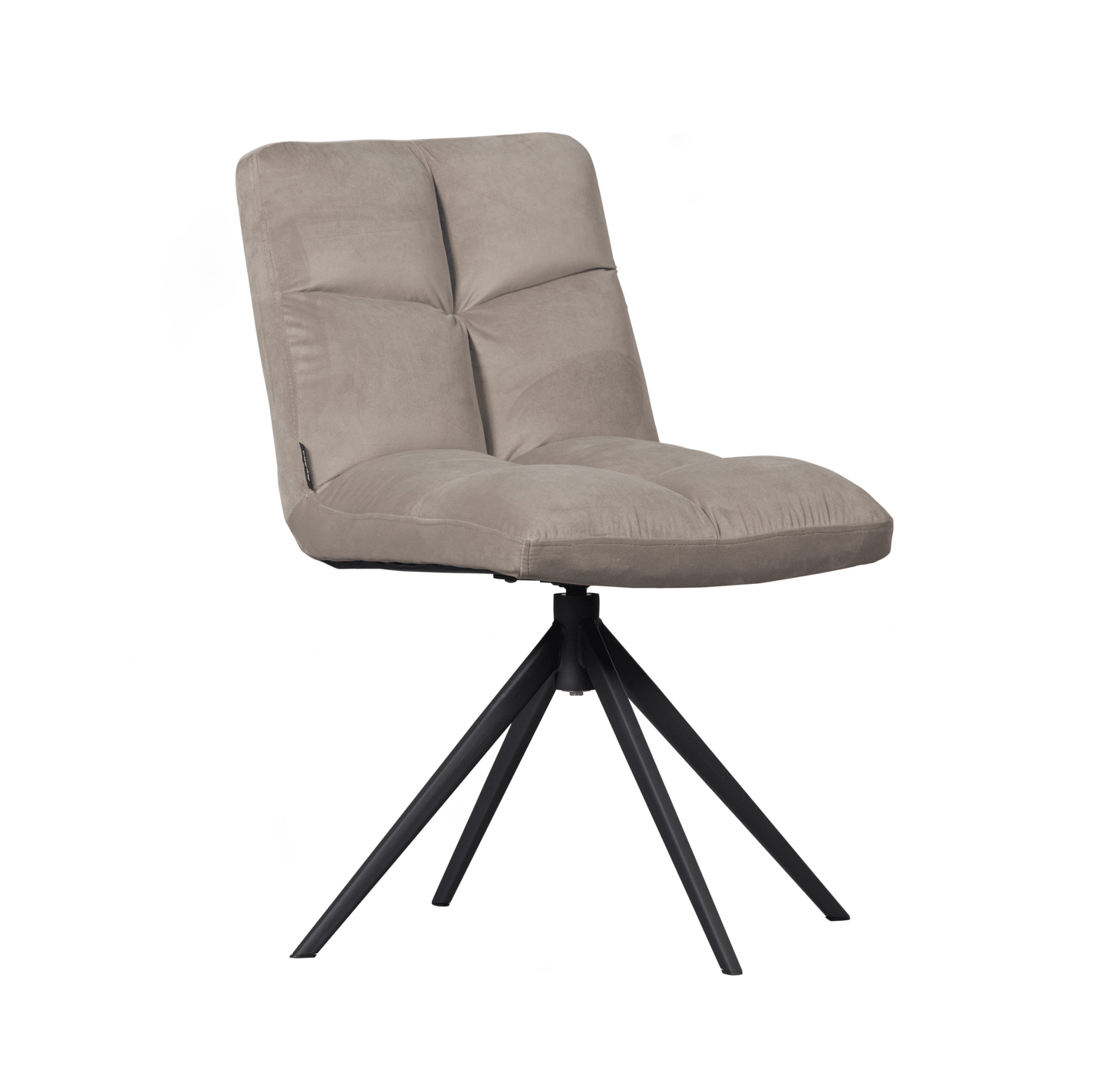 Krzesło obrotowe aksamitne VINNY piaskowy Woood Exclusive Eye on Design