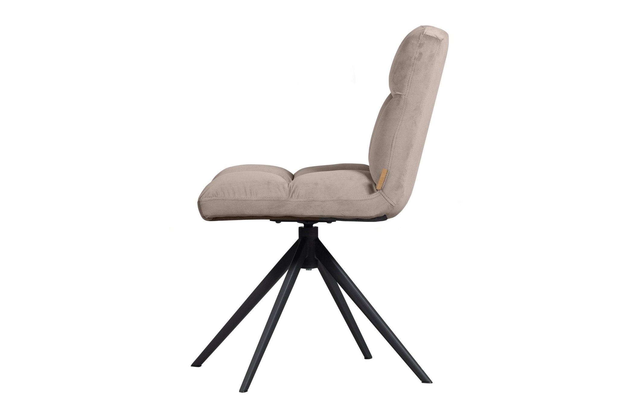Krzesło obrotowe aksamitne VINNY piaskowy Woood Exclusive Eye on Design