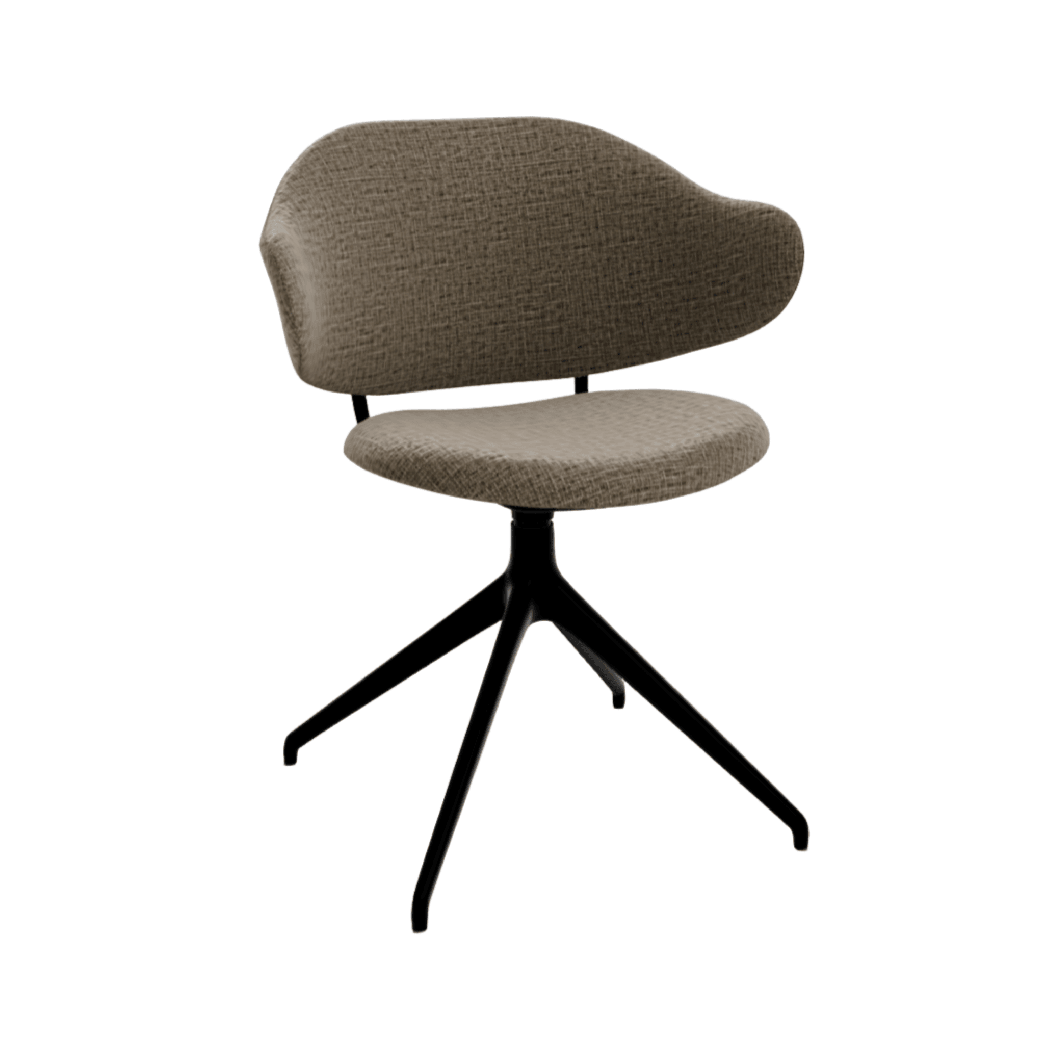Krzesło obrotowe HOLLY melanż beżowy Calligaris 180° matowa czerń Eye on Design