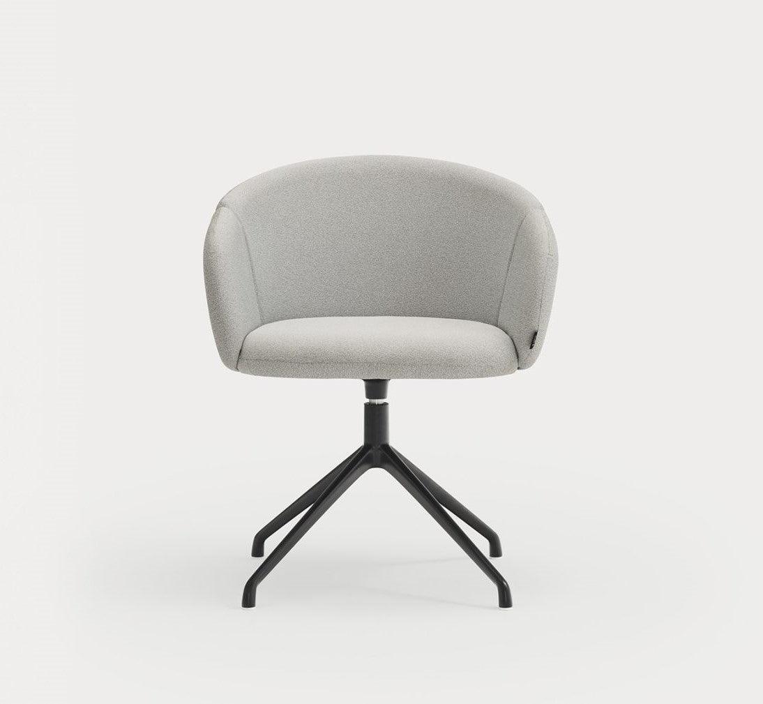 Krzesło obrotowe z podłokietnikami ADD szary z czarną podstawą Teulat Eye on Design