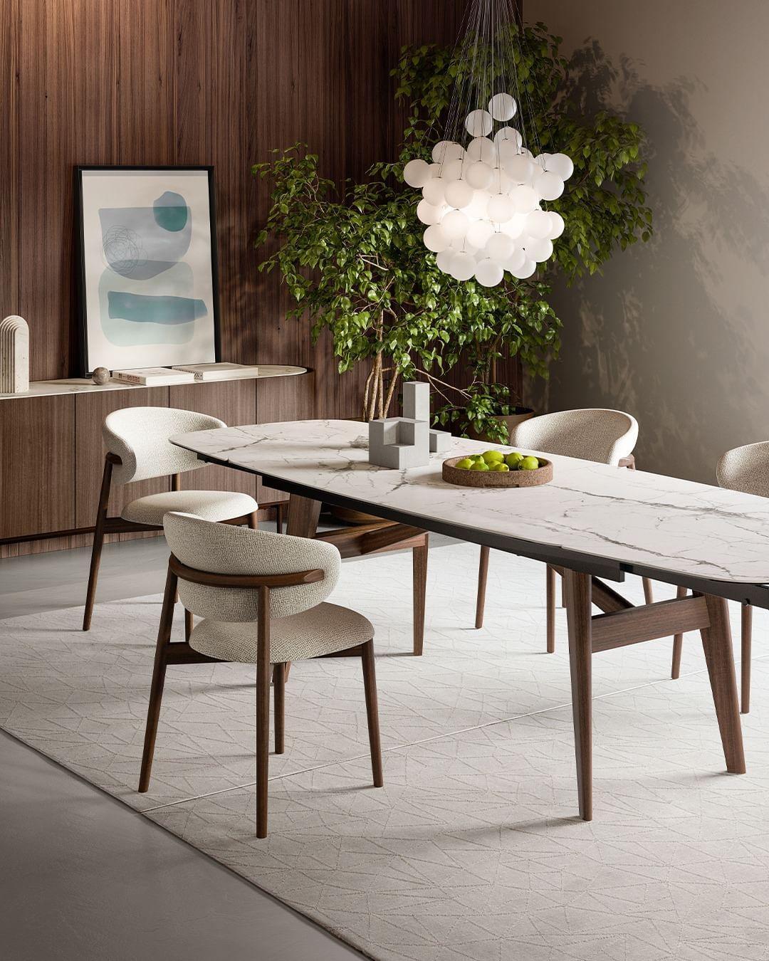 Krzesło OLEANDRO boucle beżowy z drewnianą podstawą Calligaris Eye on Design