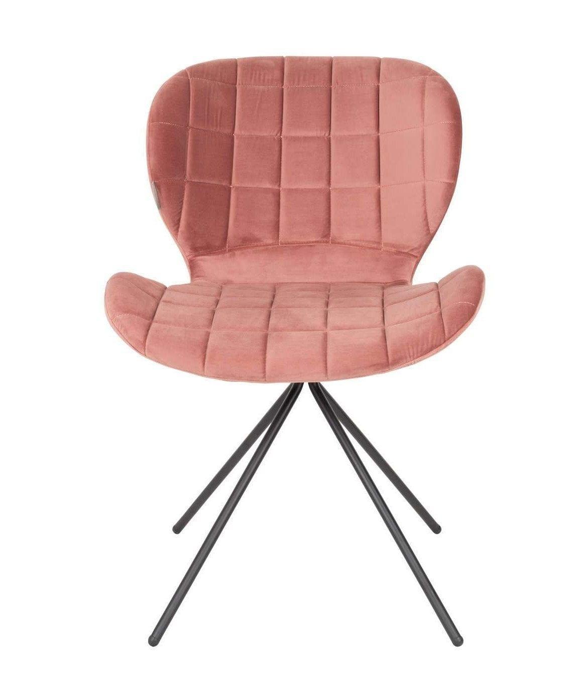 Krzesło OMG VELVET różowy Zuiver Eye on Design