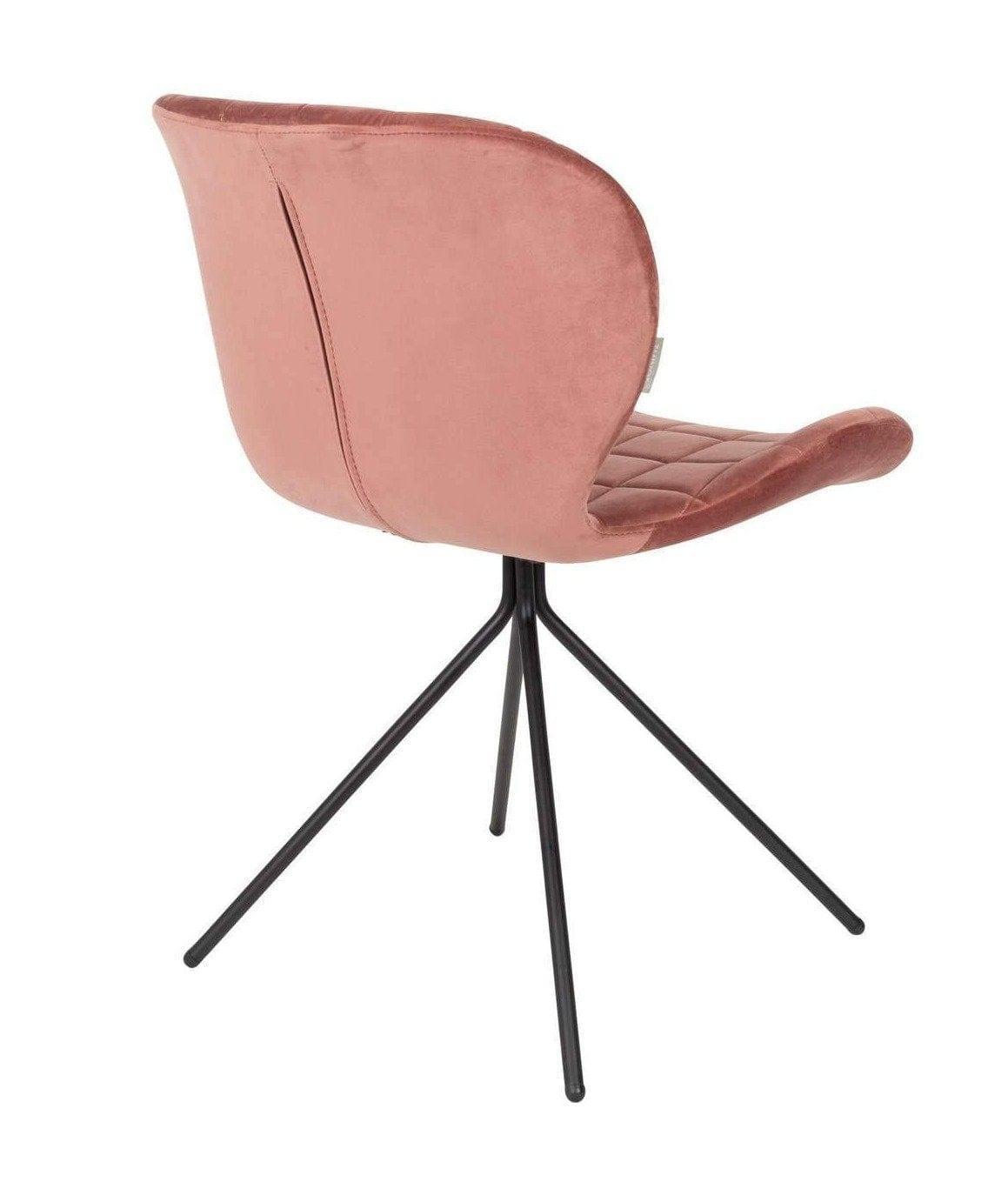 Krzesło OMG VELVET różowy Zuiver Eye on Design