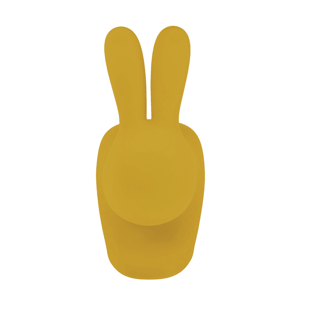 Krzesło RABBIT VELVET musztardowy Qeeboo Eye on Design