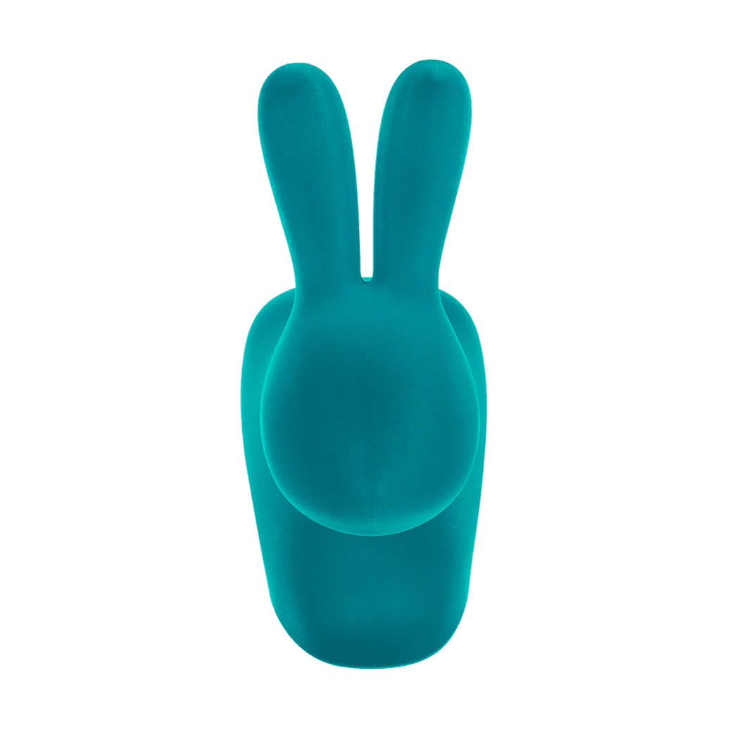 Krzesło RABBIT VELVET turkusowy Qeeboo Eye on Design