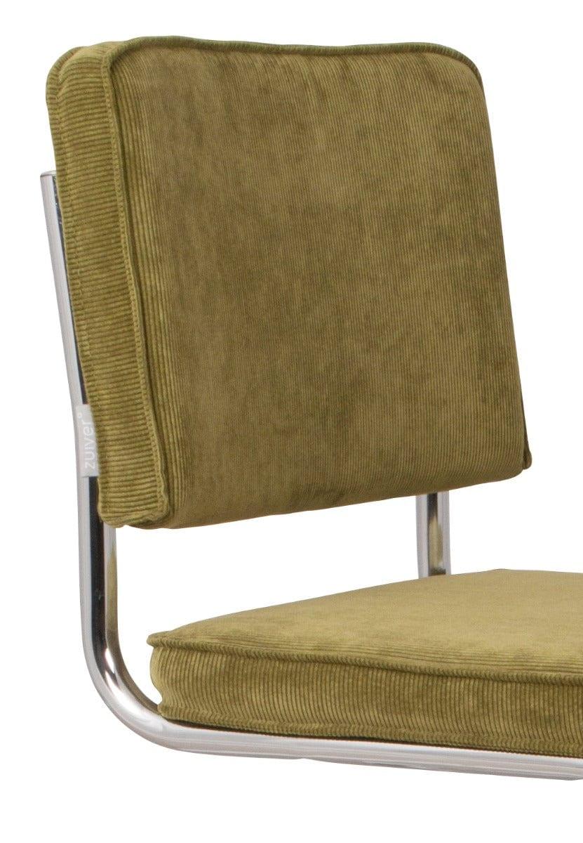 BRAK - Krzesło RIDGE KINK RIB zielone 25A Zuiver Eye on Design