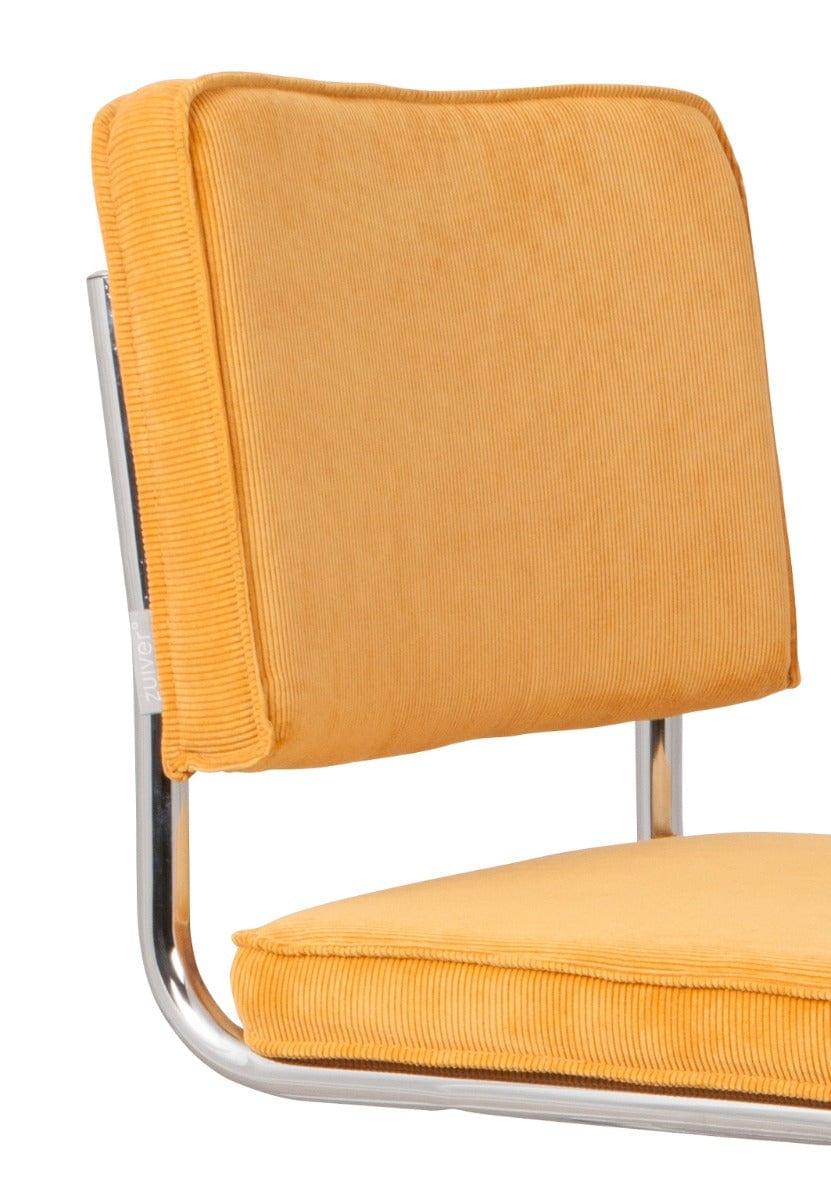 BRAK - Krzesło RIDGE KINK RIB żółte 24A Zuiver Eye on Design