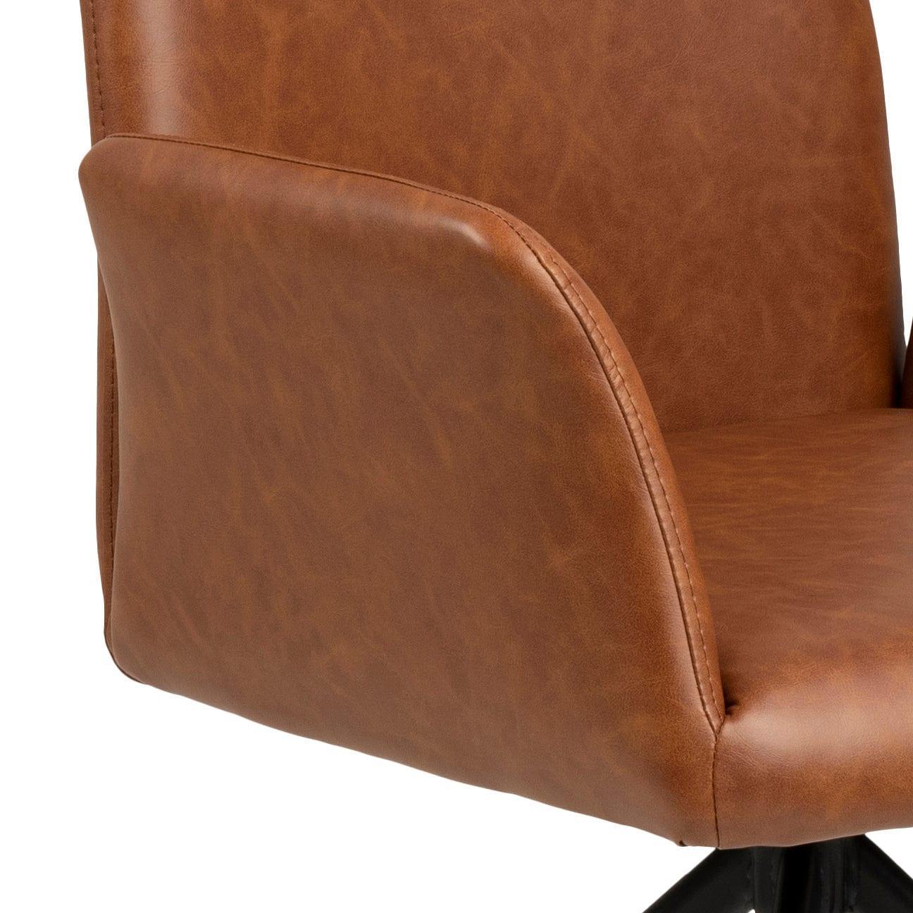 Krzesło VEIKKO brandy ekoskóra Actona Eye on Design
