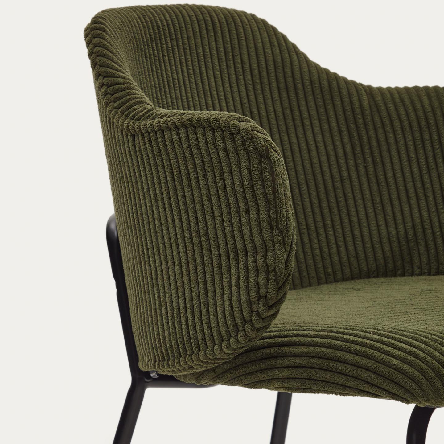 Krzesło YUNIA zielony sztruks La Forma Eye on Design
