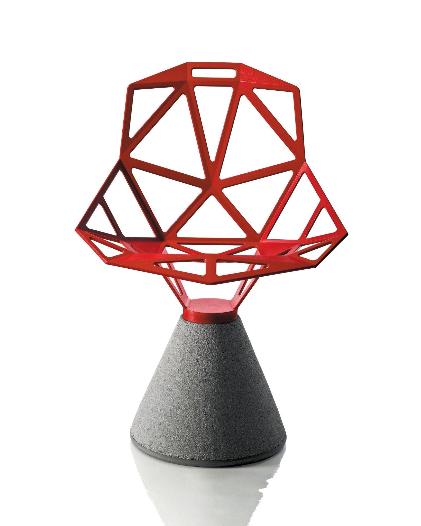 Krzesło z betonową podstawą CHAIR_ONE czerwony Magis Eye on Design