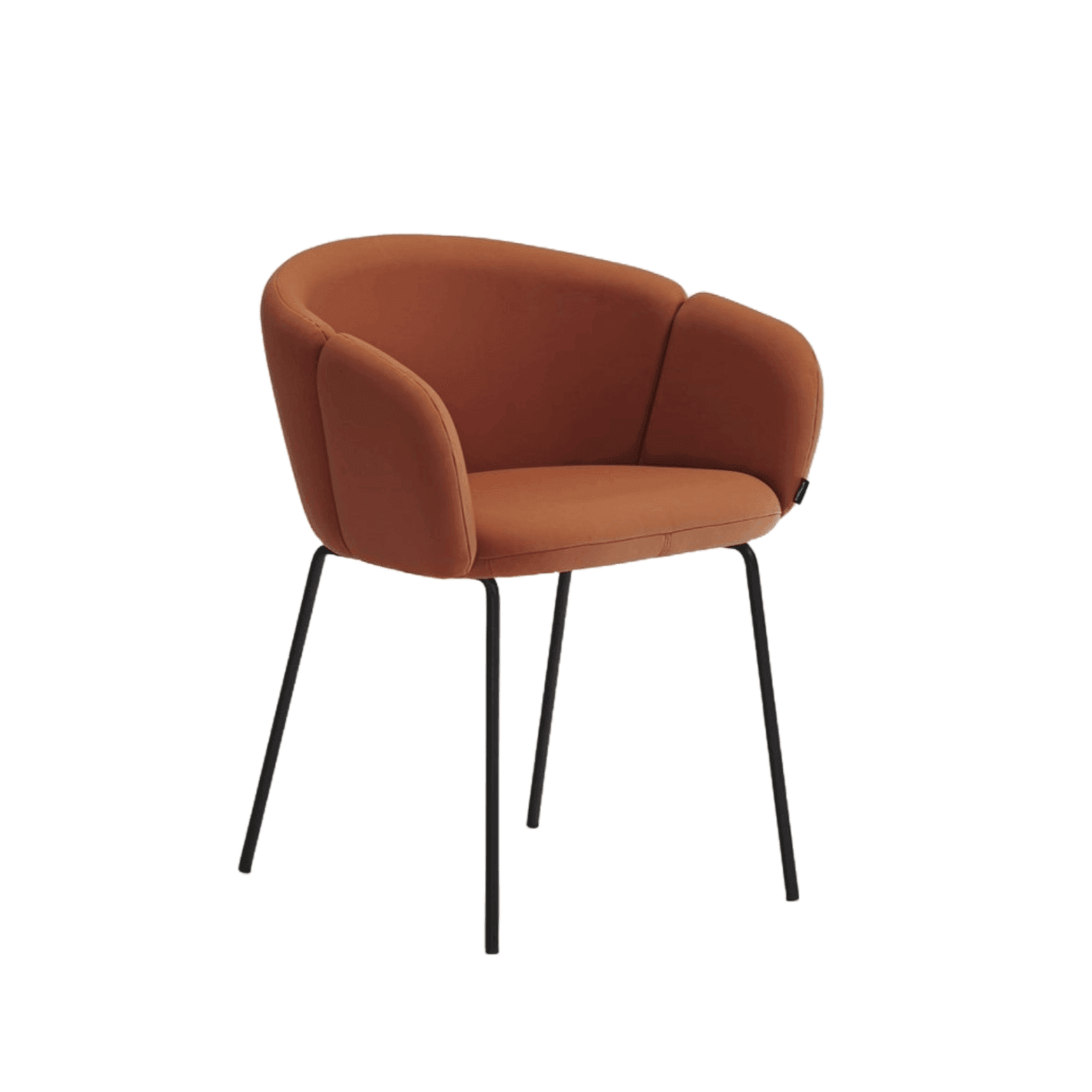 Krzesło z podłokietnikami ADD ekoskóra terracotta Teulat Eye on Design