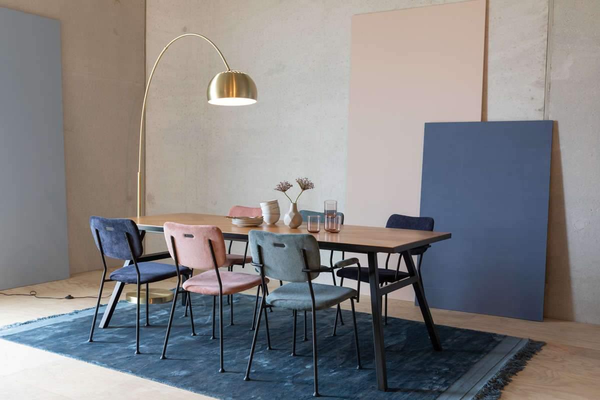 Krzesło z podłokietnikami BENSON granatowy Zuiver Eye on Design