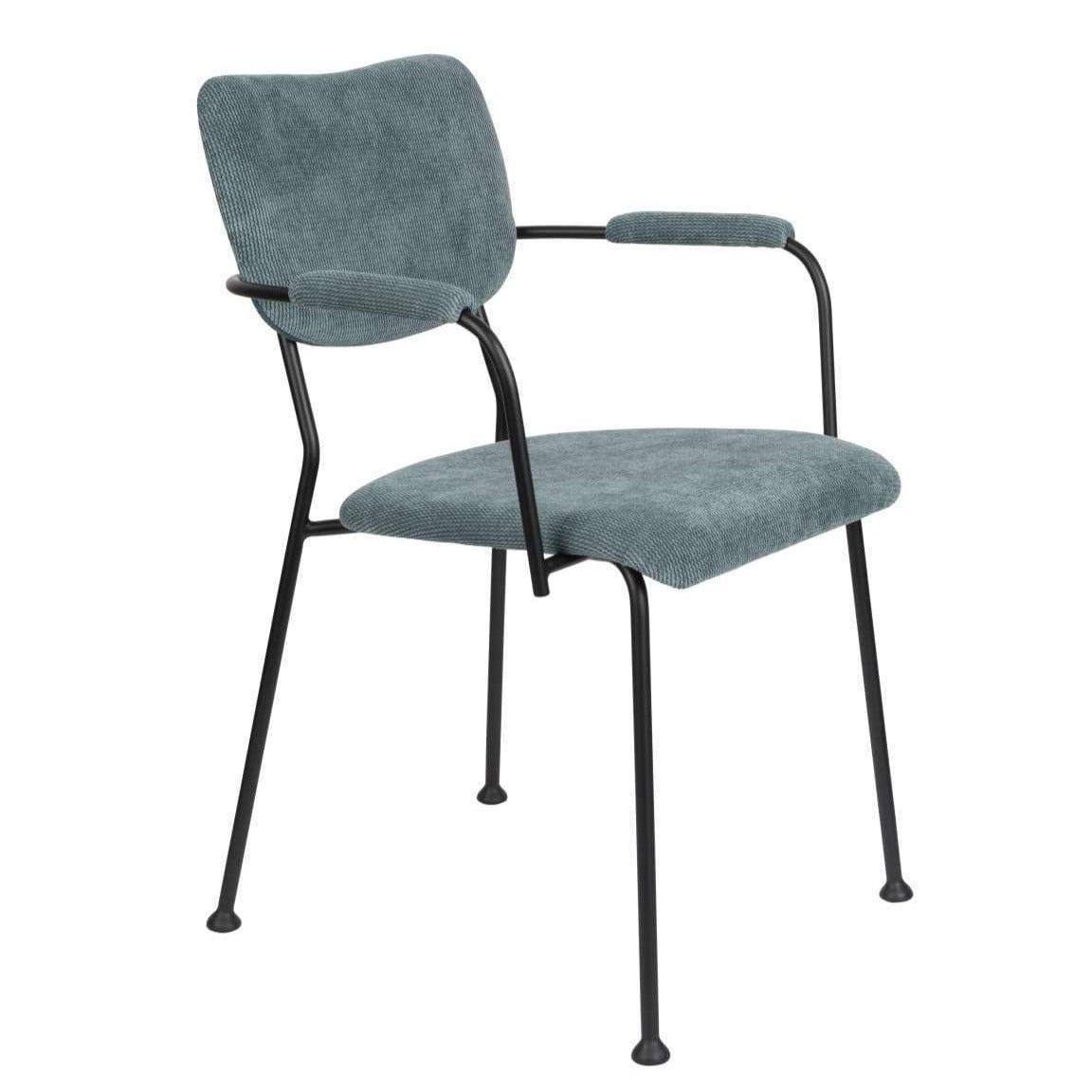 Krzesło z podłokietnikami BENSON morski Zuiver Eye on Design