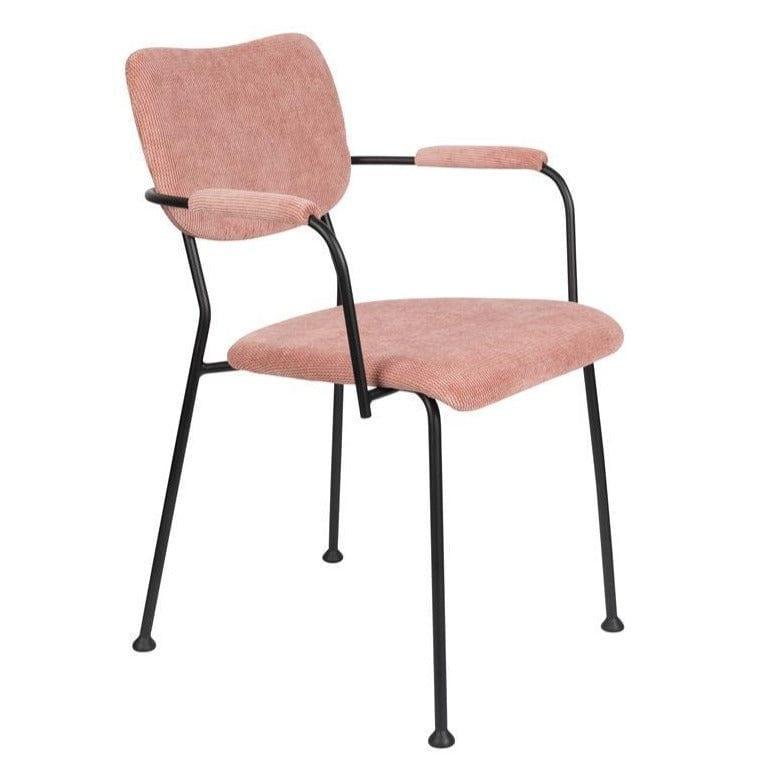 Krzesło z podłokietnikami BENSON różowy Zuiver Eye on Design