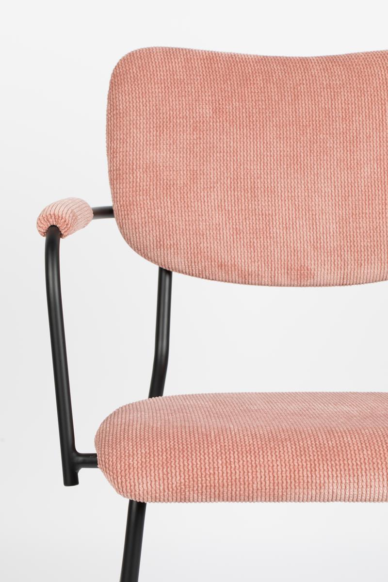 Krzesło z podłokietnikami BENSON różowy Zuiver Eye on Design