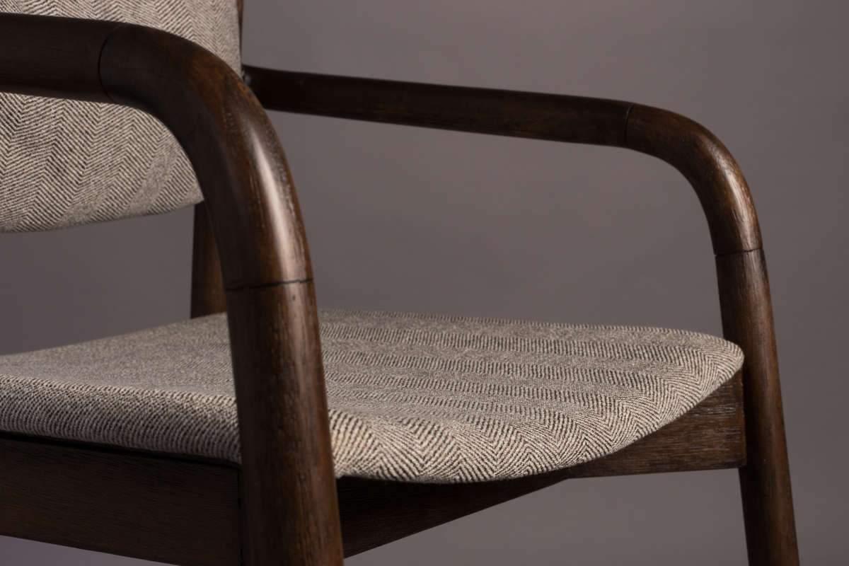 Krzesło z podłokietnikami TORRANCE beżowy Dutchbone Eye on Design