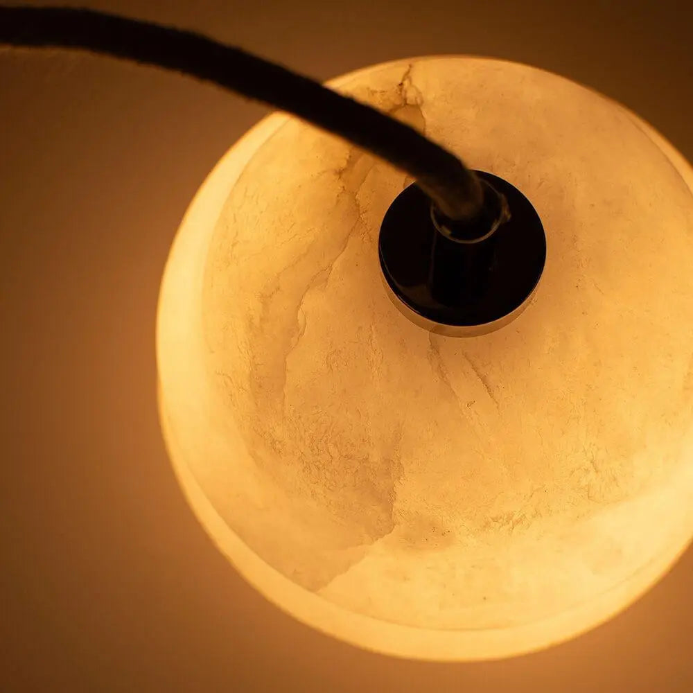 Lampa alabastrowa wisząca KALLIOPE nikiel – Embassy Interiors
