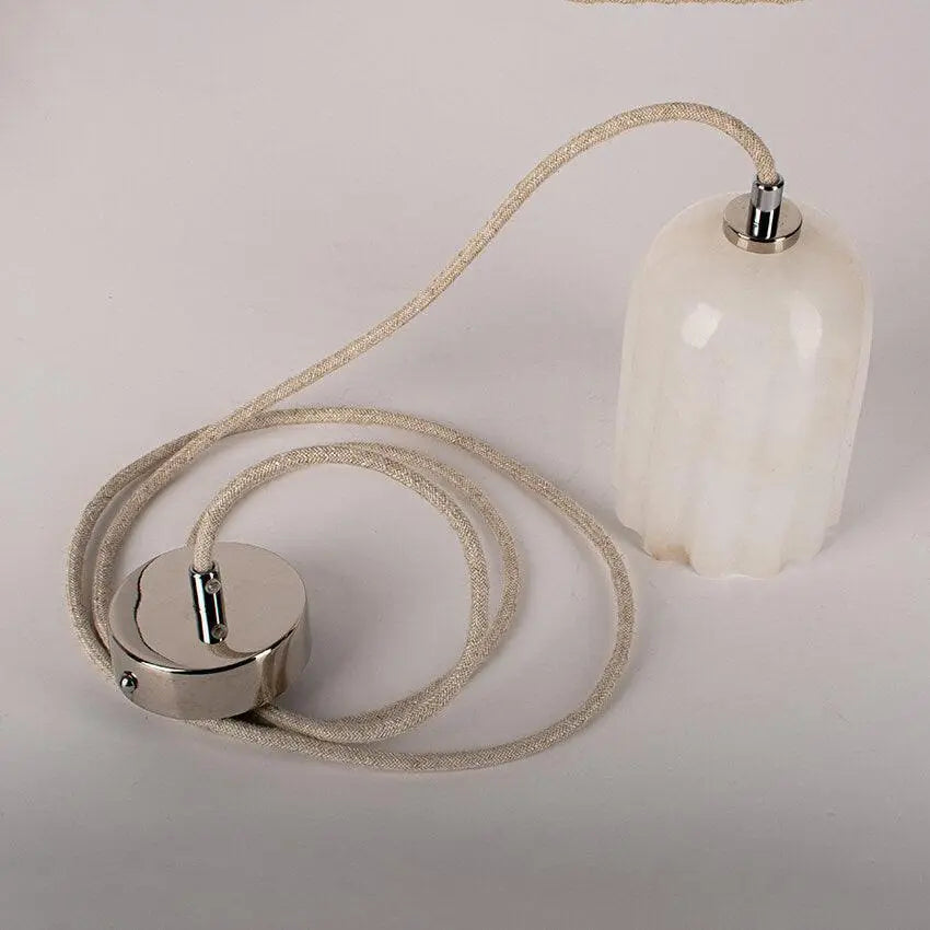 Lampa alabastrowa wisząca URANIA nikiel – Embassy Interiors