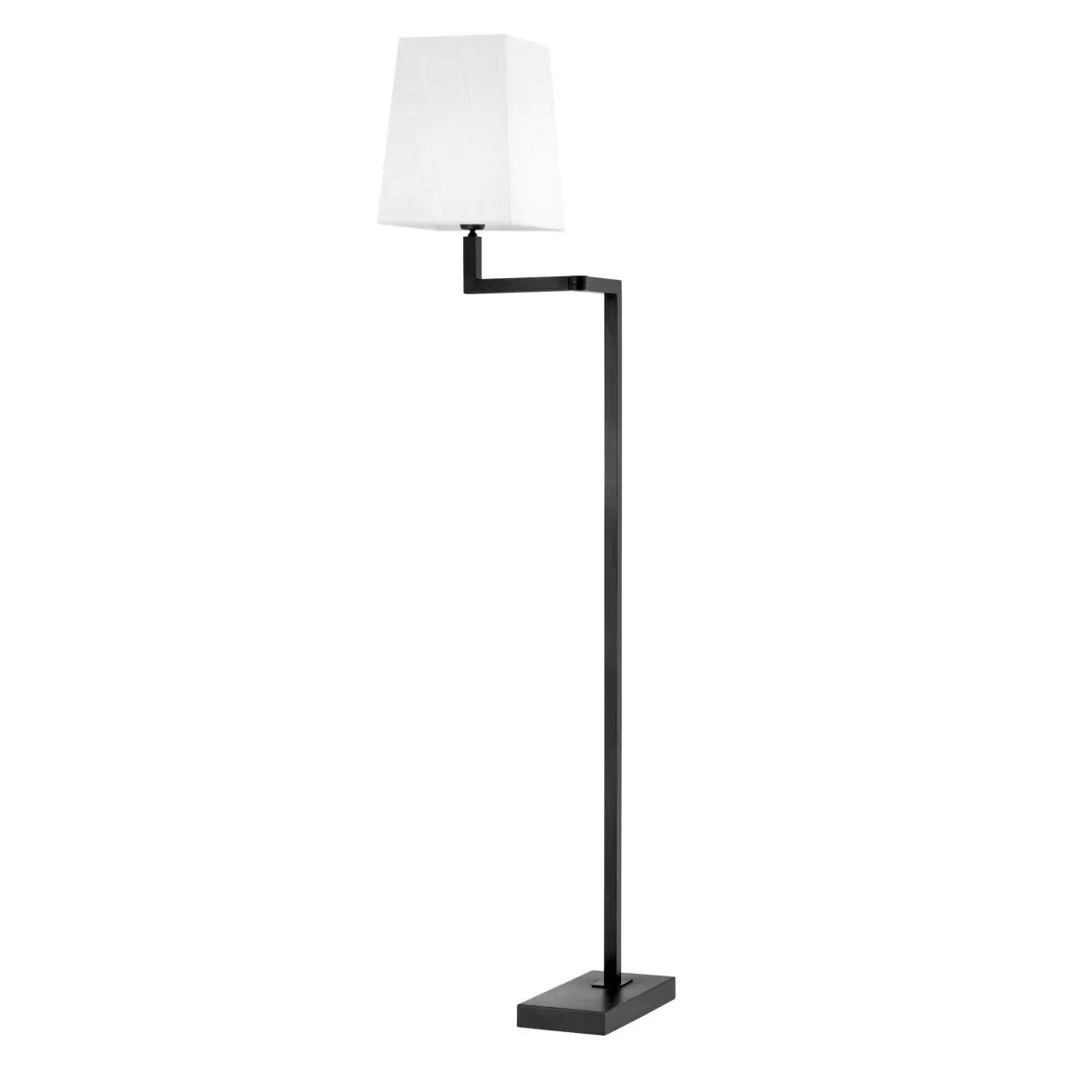Lampa podłogowa CAMBELL biały z czarną podstawą Eichholtz Eye on Design
