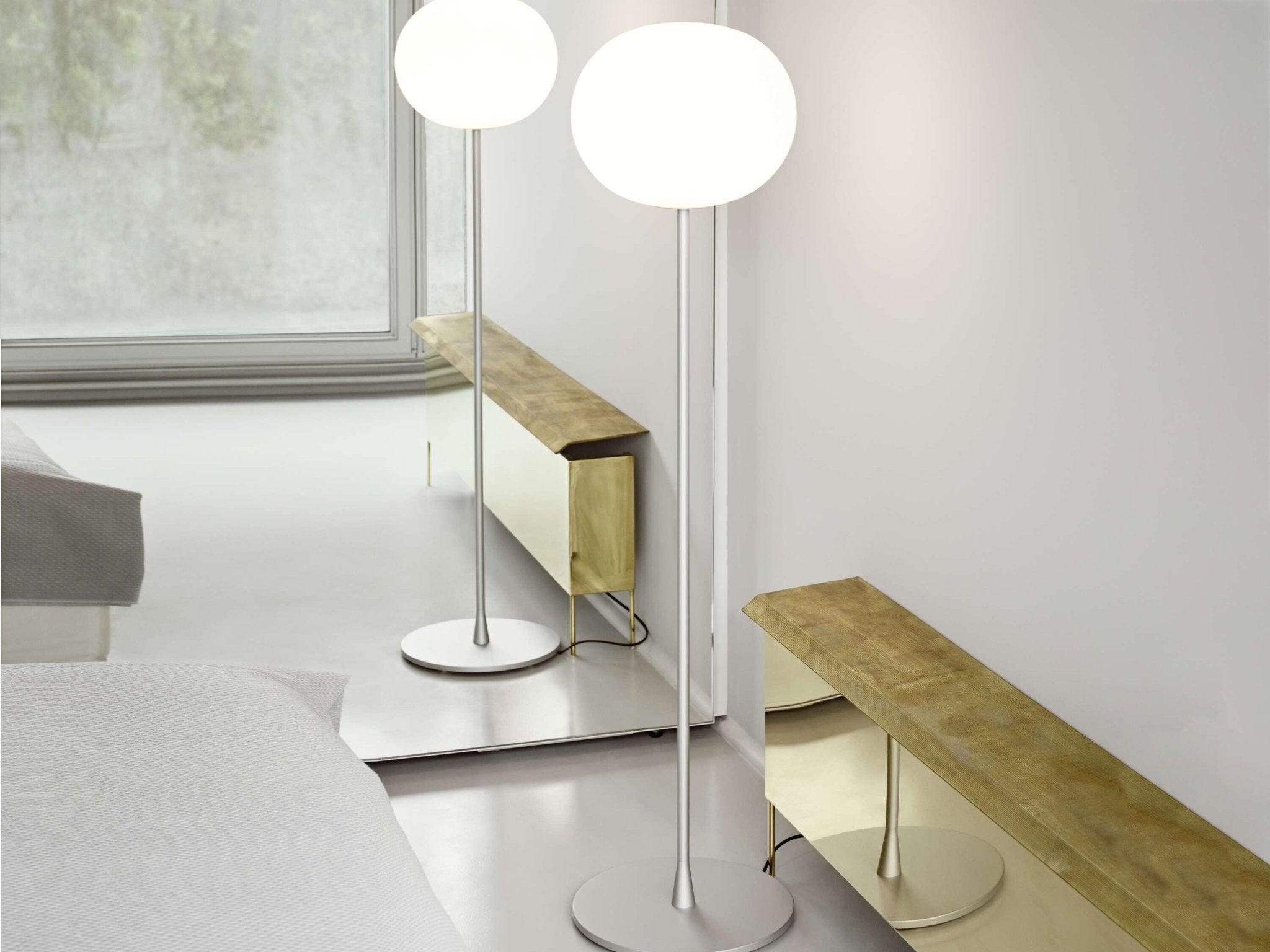 Lampa podłogowa GLO-BALL srebrny Flos Eye on Design