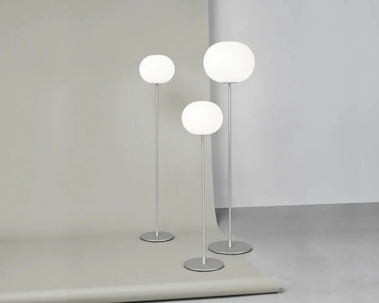 Lampa podłogowa GLO-BALL srebrny – Flos