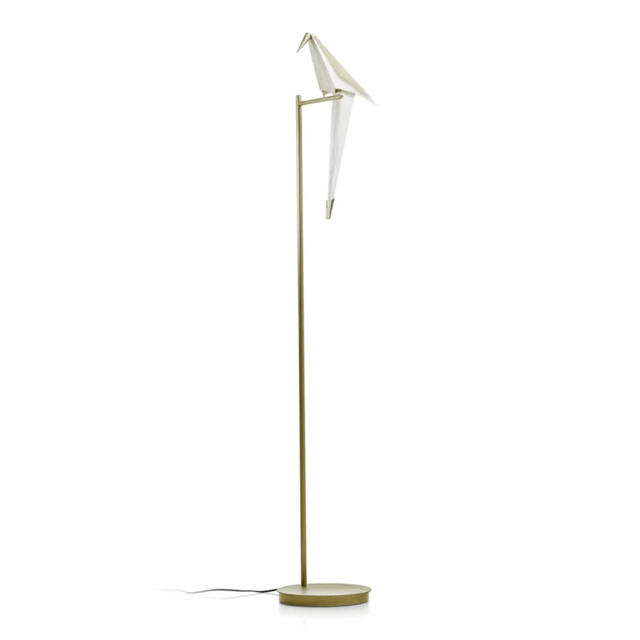 Lampa podłogowa PERCH biały ze złotym – Moooi