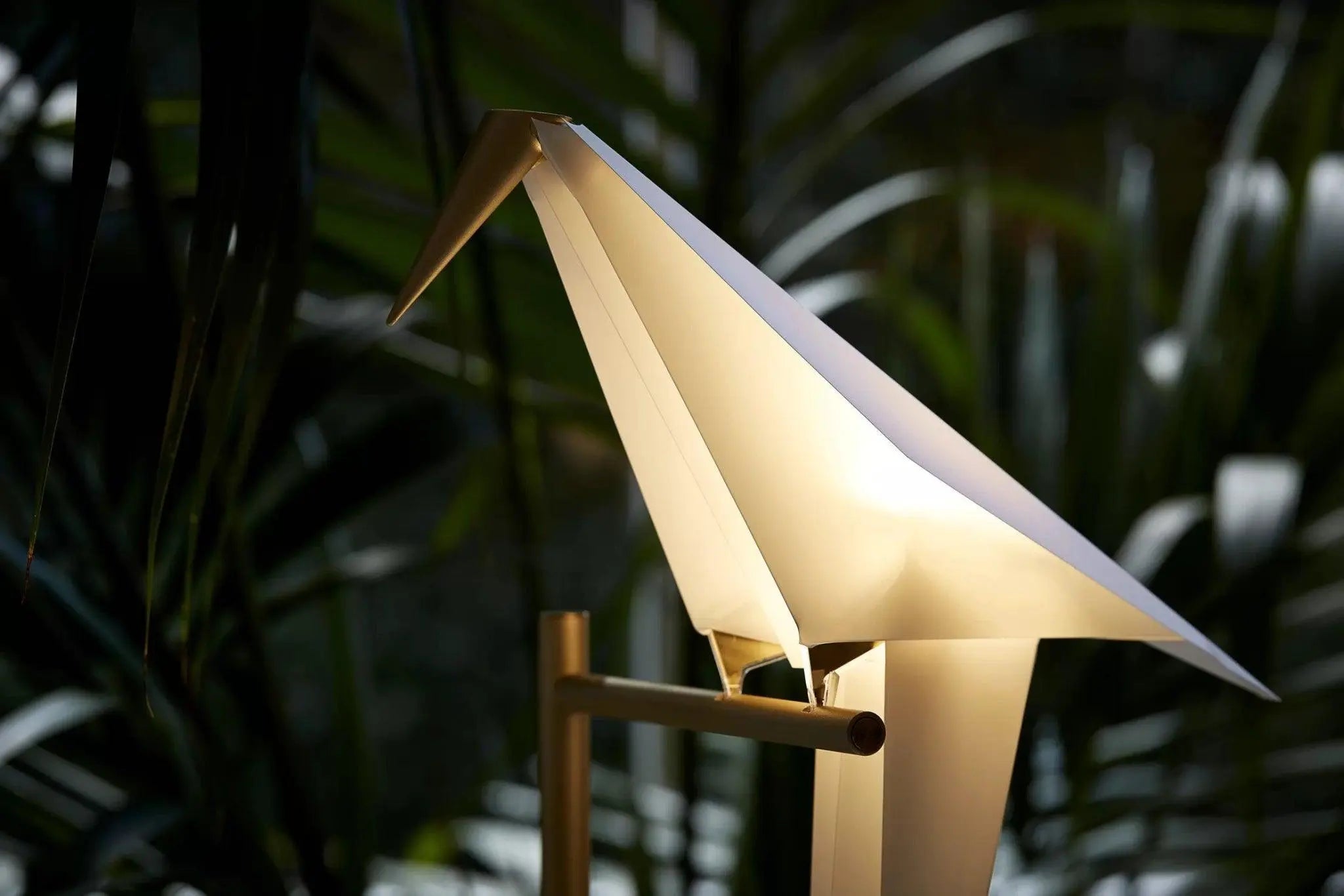 Lampa podłogowa PERCH biały ze złotym – Moooi