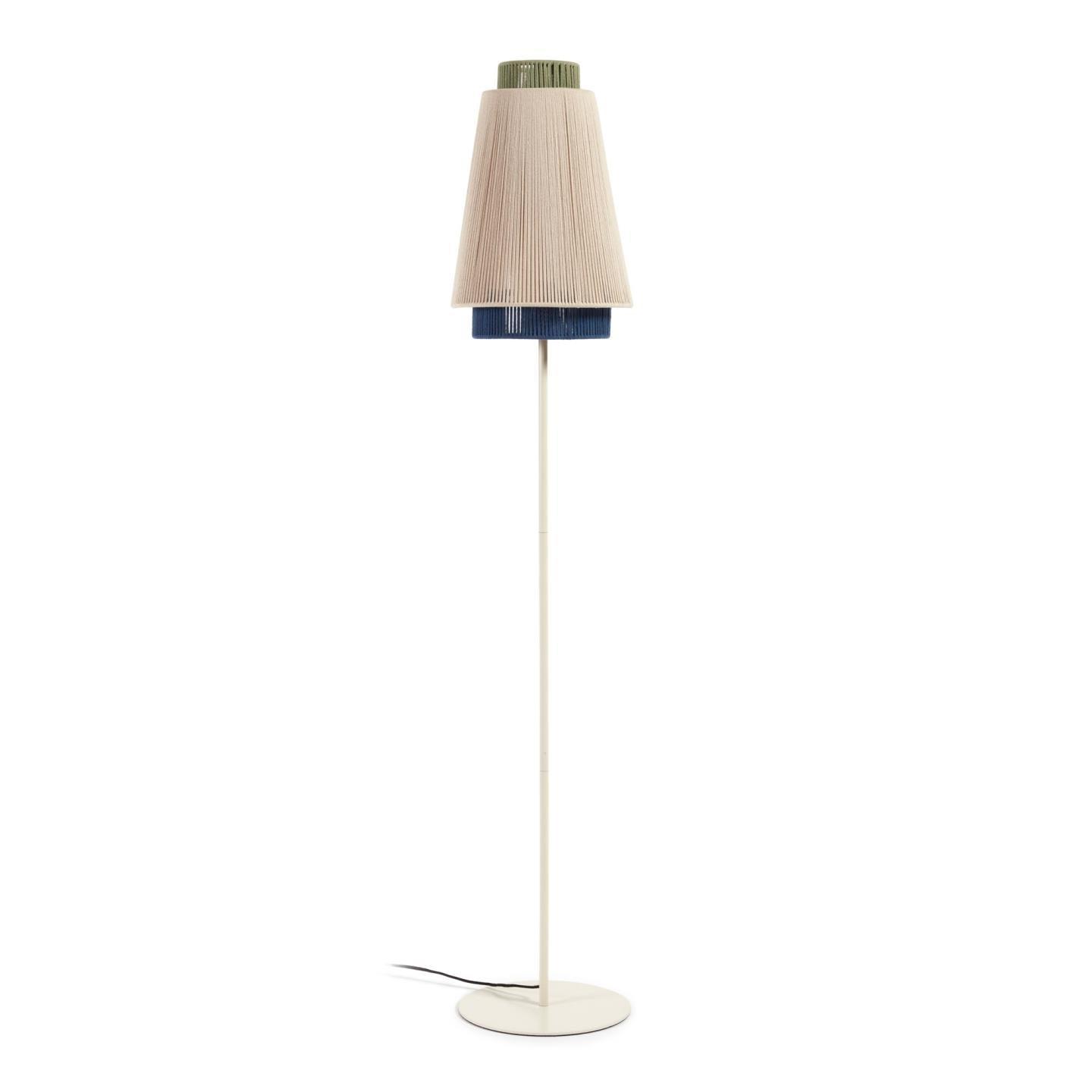 Lampa podłogowa YUVIA beżowy z zielonym wykończeniem La Forma Eye on Design