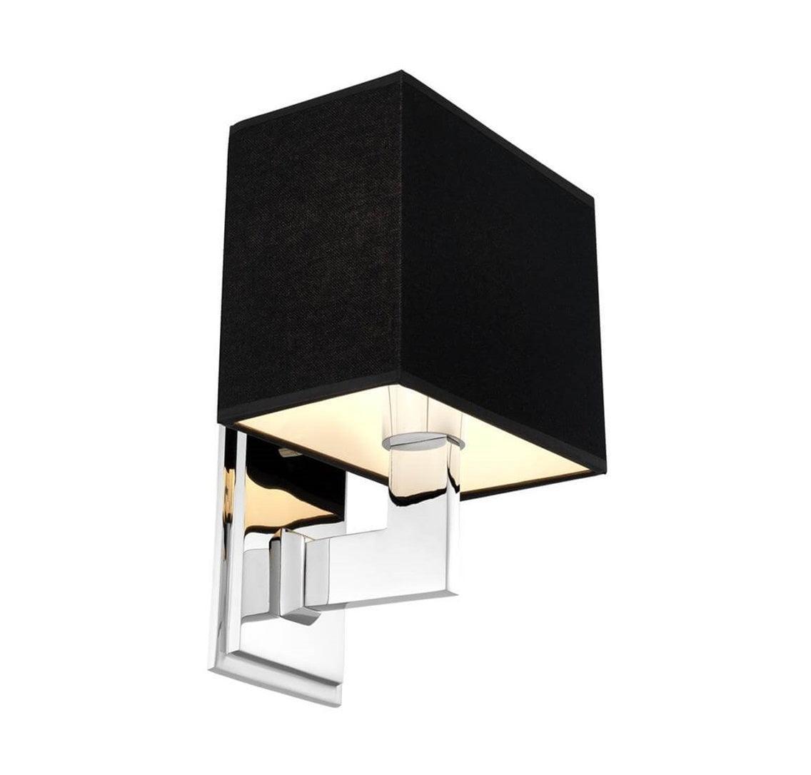 Lampa ścienna BALTHAZAR srebrny z czarnym kloszem Eichholtz Eye on Design