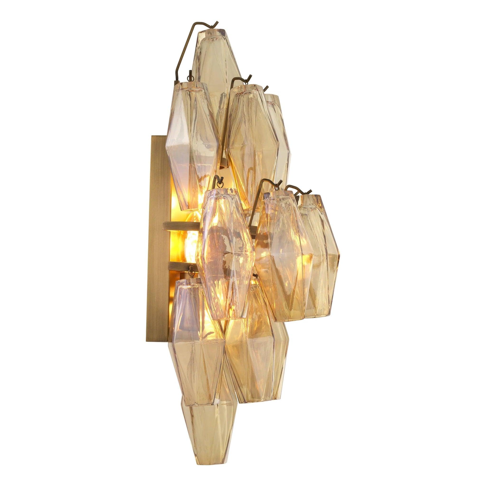 Lampa ścienna BENINI szkło bursztynowe Eichholtz Eye on Design