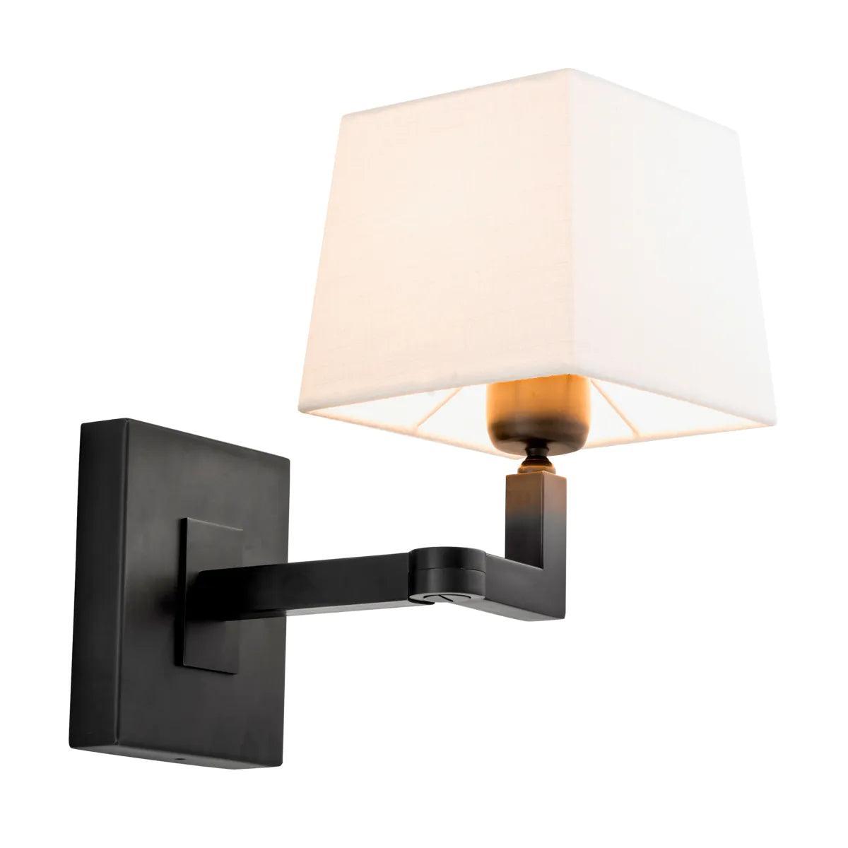 Lampa ścienna CAMBELL czarny z białym kloszem Eichholtz Eye on Design