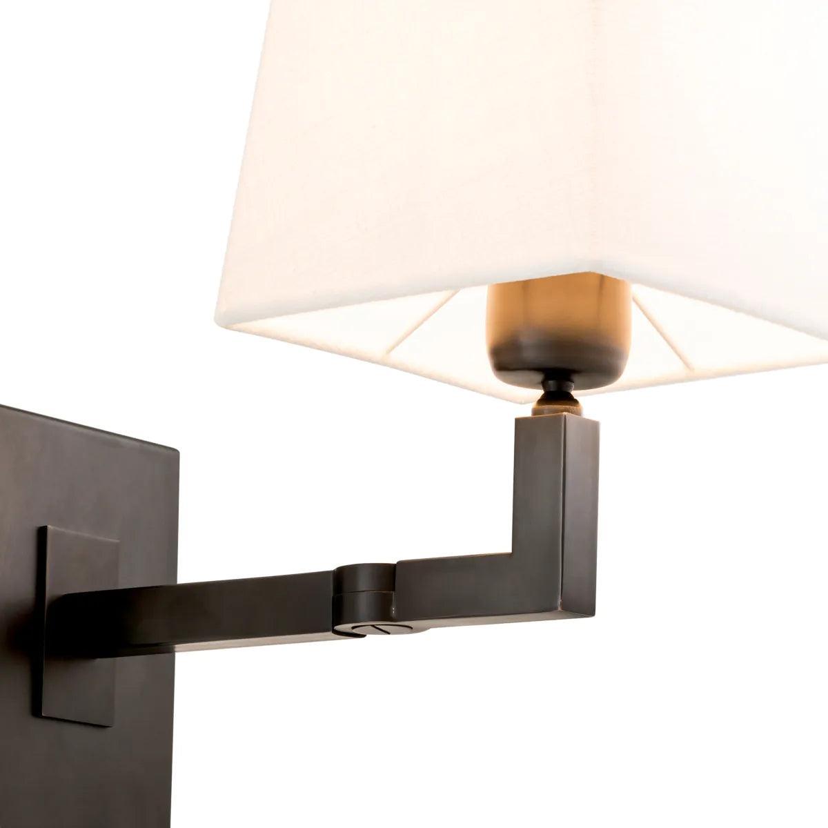 Lampa ścienna CAMBELL czarny z białym kloszem Eichholtz Eye on Design