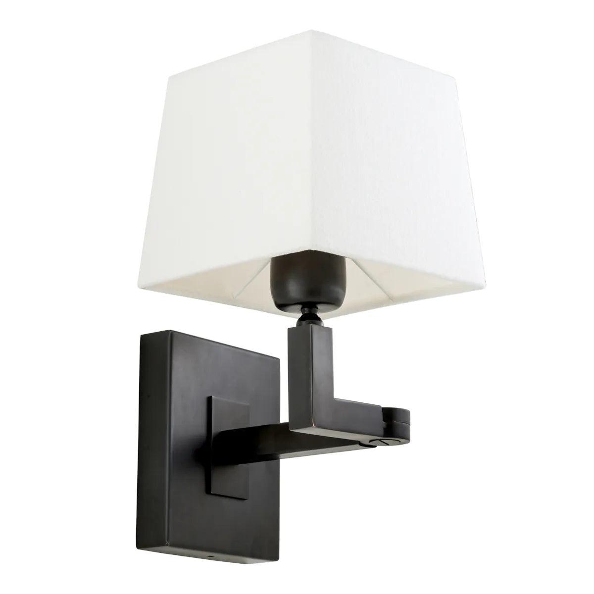 Lampa ścienna CAMBELL czarny z białym kloszem Eichholtz Eye on Design